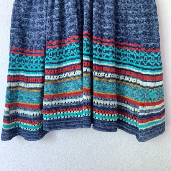 Free People Rare Hearts Stripe Knit Tunic Sz M - Picture 7 of 16